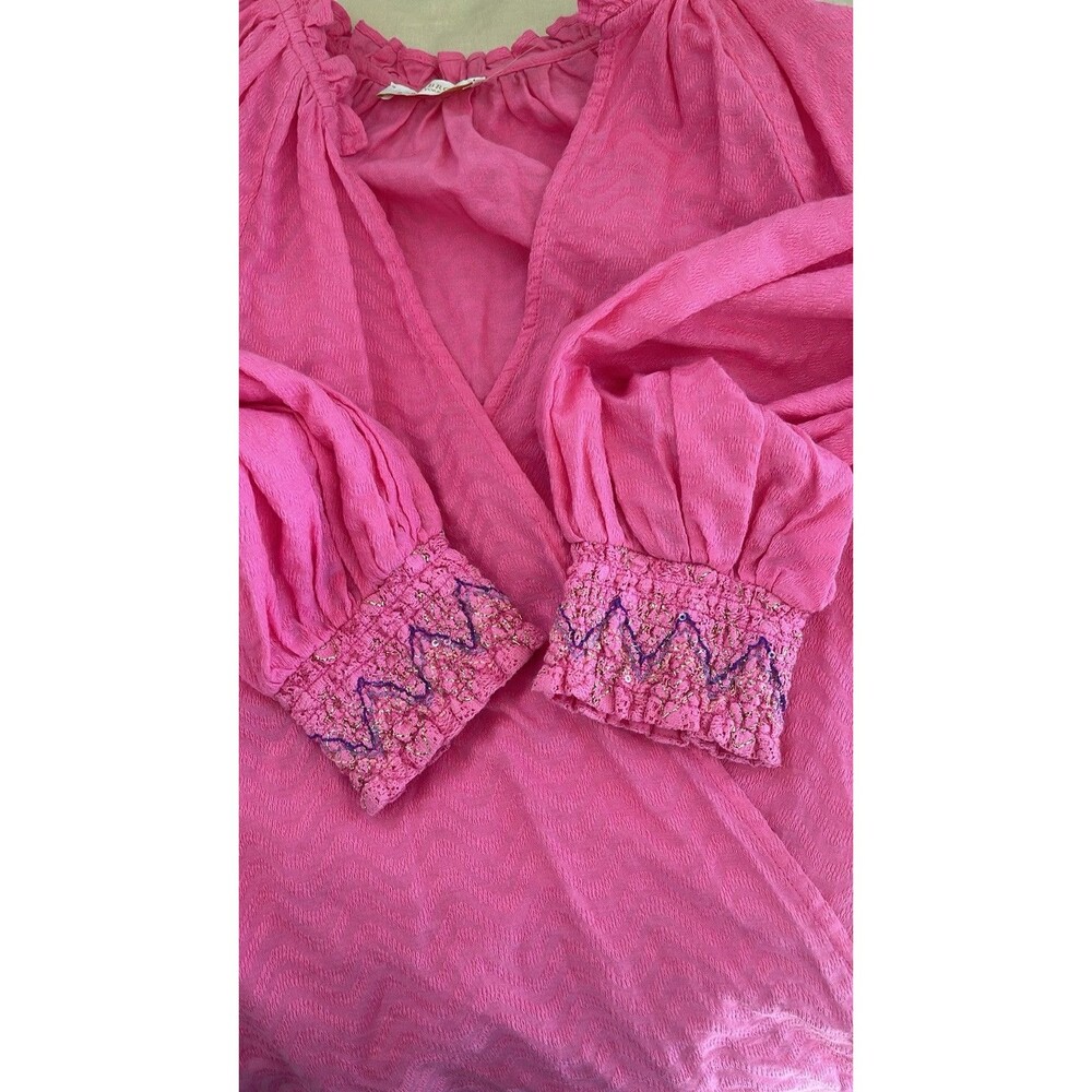 $178 Ramy Brook Tie Front Top Hot Pink Sexy Festival XS - Picture 8 of 8